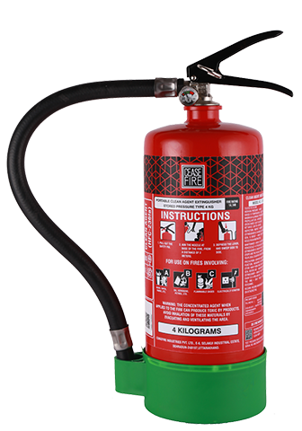 Ceasefire Clean Agent (HFC 236fa) Based Fire Extinguisher - 4 Kg