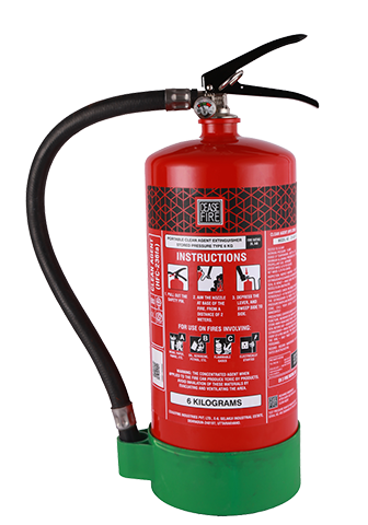 Ceasefire Clean Agent (HFC 236fa) Based Fire Extinguisher - 6 Kg