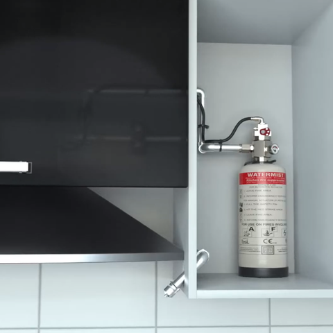 Ceasefire Domestic Kitchen Suppression System - Enviro for 600 MM Long Hood comprising of Cylinder Capacity - 3 Ltr, Stored Pressure (CF-001236A)