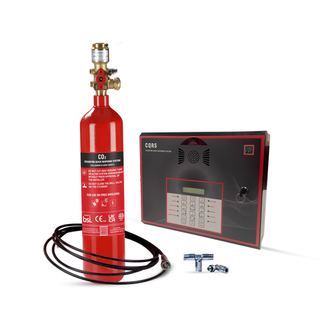 Pre-engineered Ceasefire Quick Response System CO2 Direct 2Kg, M-V1, Recommended for Maximum Panel/Enclosure Volume 1.0 CUM and Maximum Panel/Enclosure Dimension of Length 1.60M Height 2.00M Depth 0.60M (CF-001655)