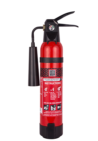 Ceasefire CO2 Based Aluminum Squeeze Grip Fire Extinguisher - 2Kg